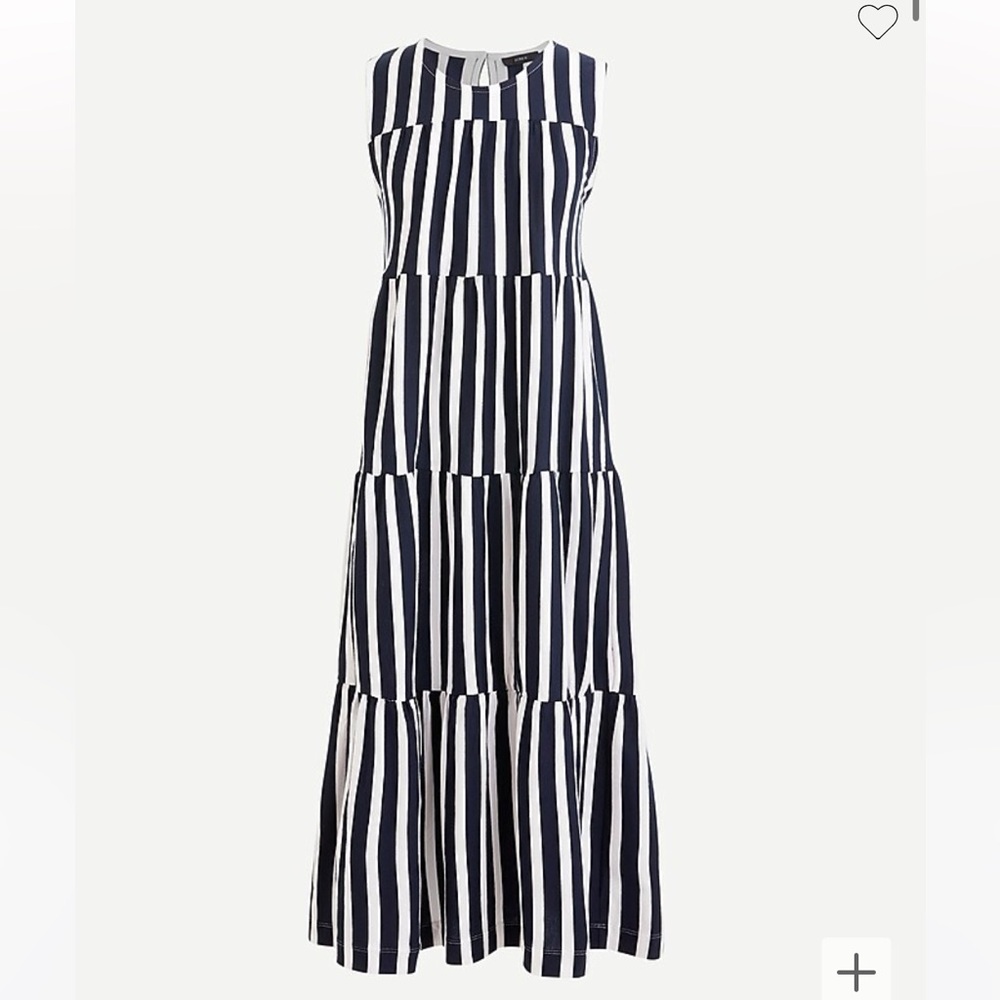 J. Crew Tiered Tank Dress in Stripe